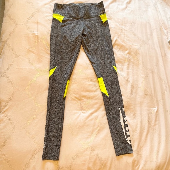Pink Victorias Secret ultimate yoga leggings gray neon XS - Picture 1 of 5